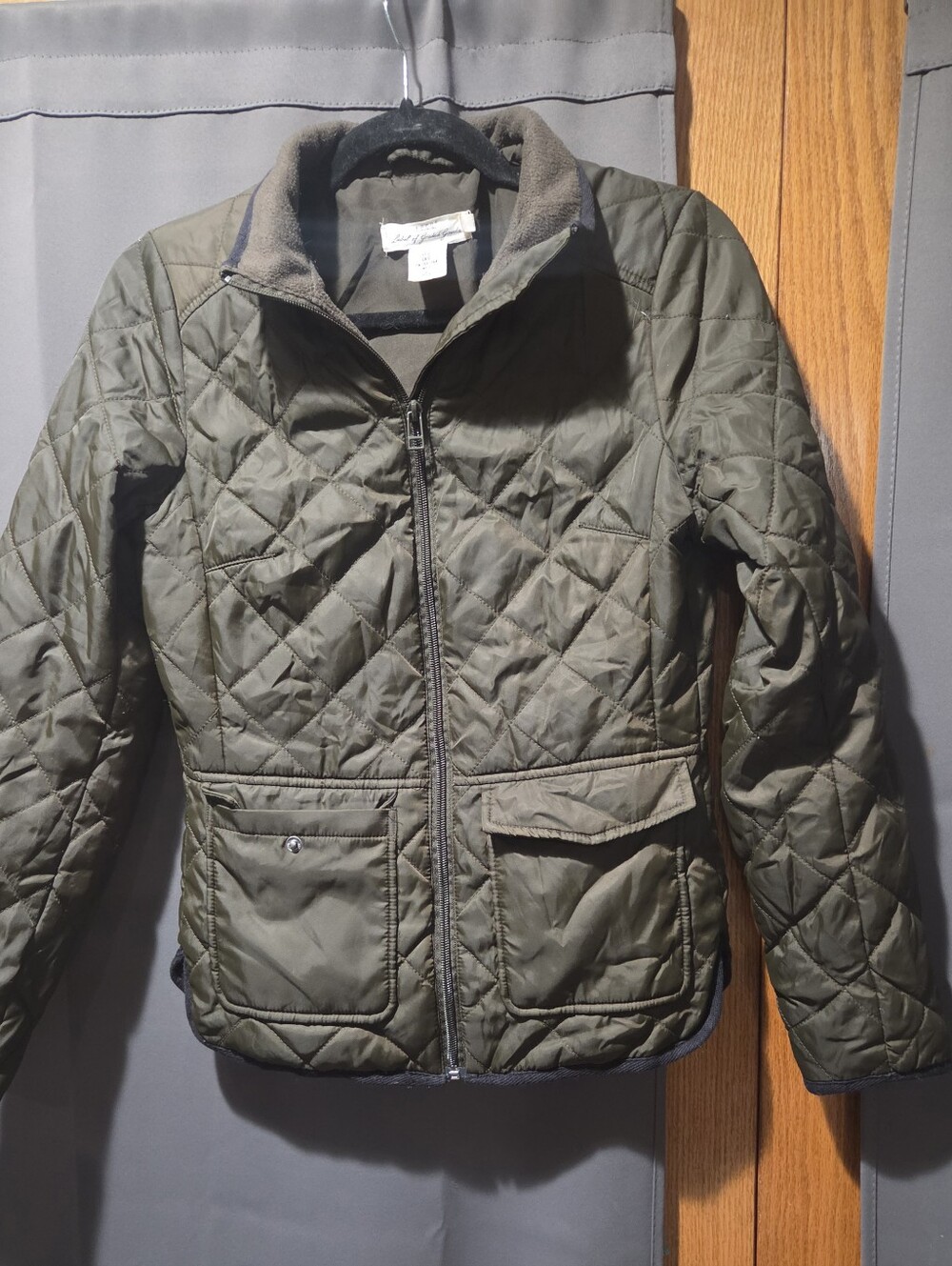 Quilted Women's Jacket - Olive Green